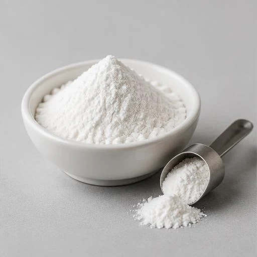 Illustration of L-arginine powder with a scoop